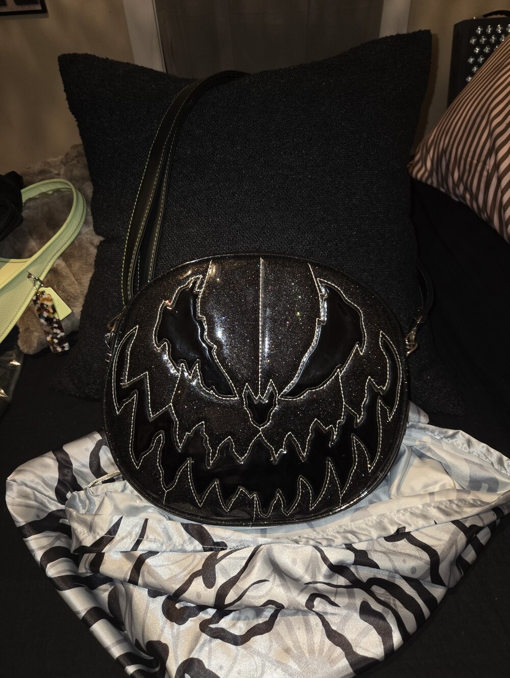 Pumpkin Kult X Love Pain & Stitches Double Sided Crossbody Glitter Vinyl
